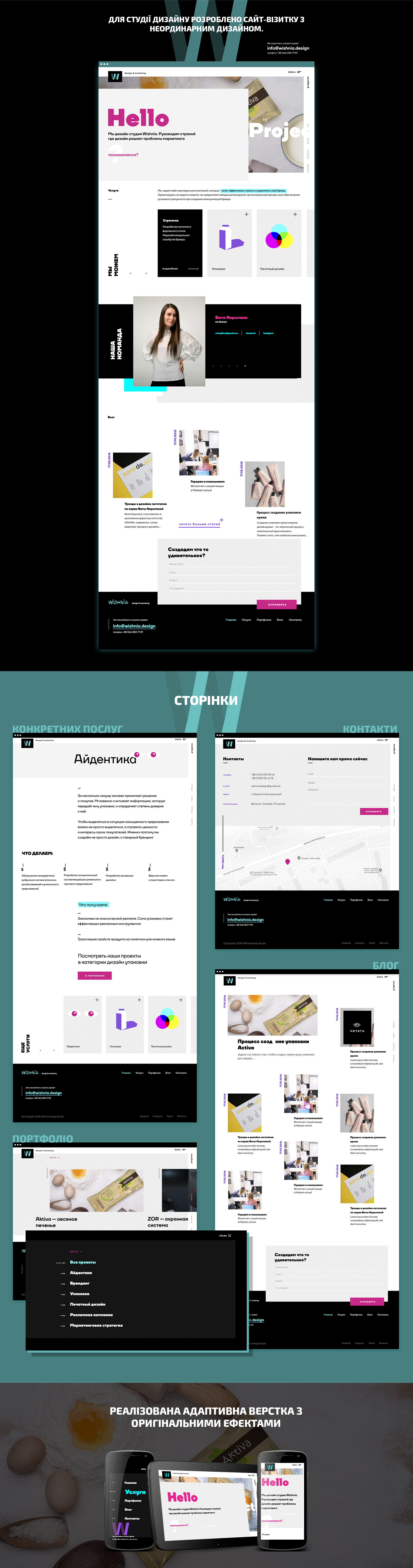 інтернет-каталог послуг студії дизайну Wishnia